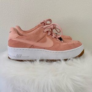 Nike Womens pink Air Force 1 Sage Low
